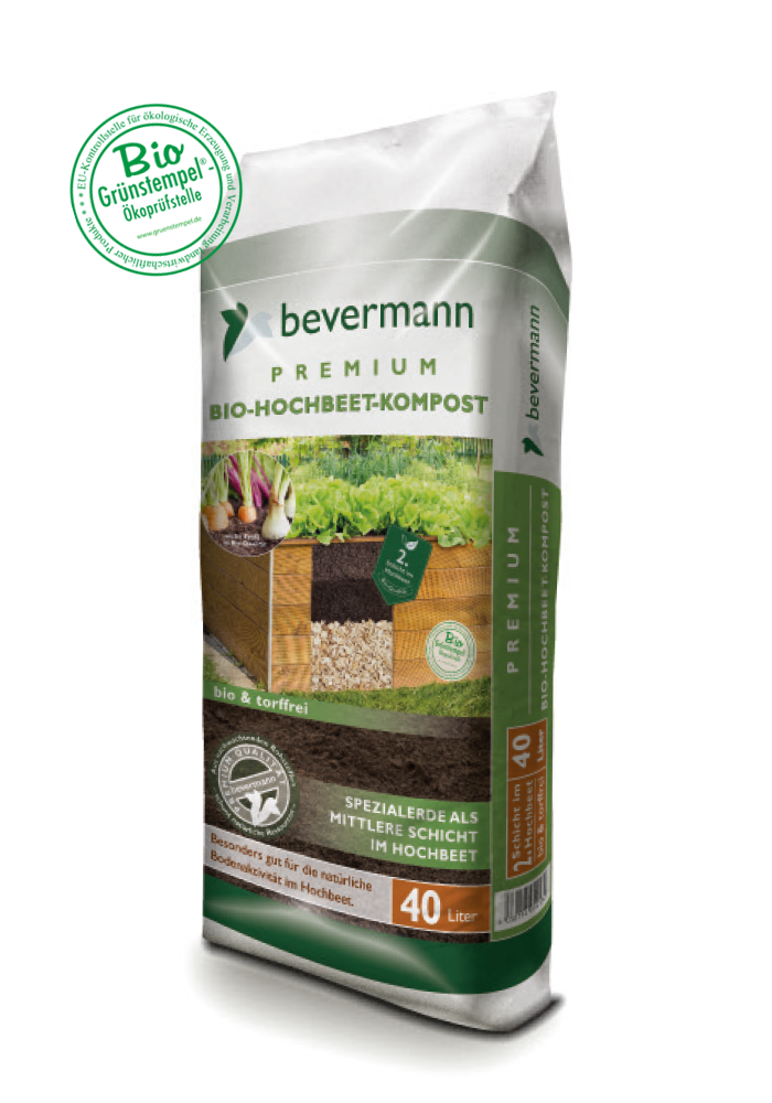 Bevermann Premium Hochbeet Kompost Bio Grünstempel