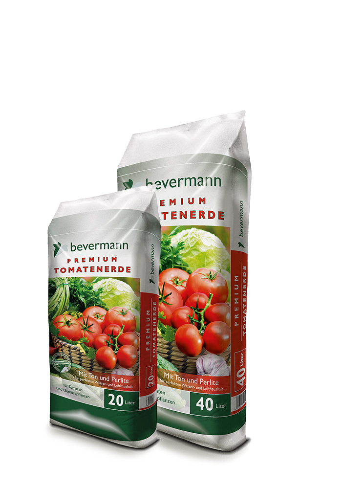 Bevermann Tomatenerde im 20 und 40-Liter-Beutel für Gemüse und Balkonpflanzen
