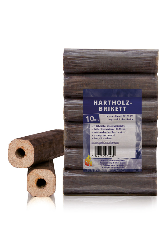 Hartholzbriketts Buche / Eiche Pinikay von Bevermann