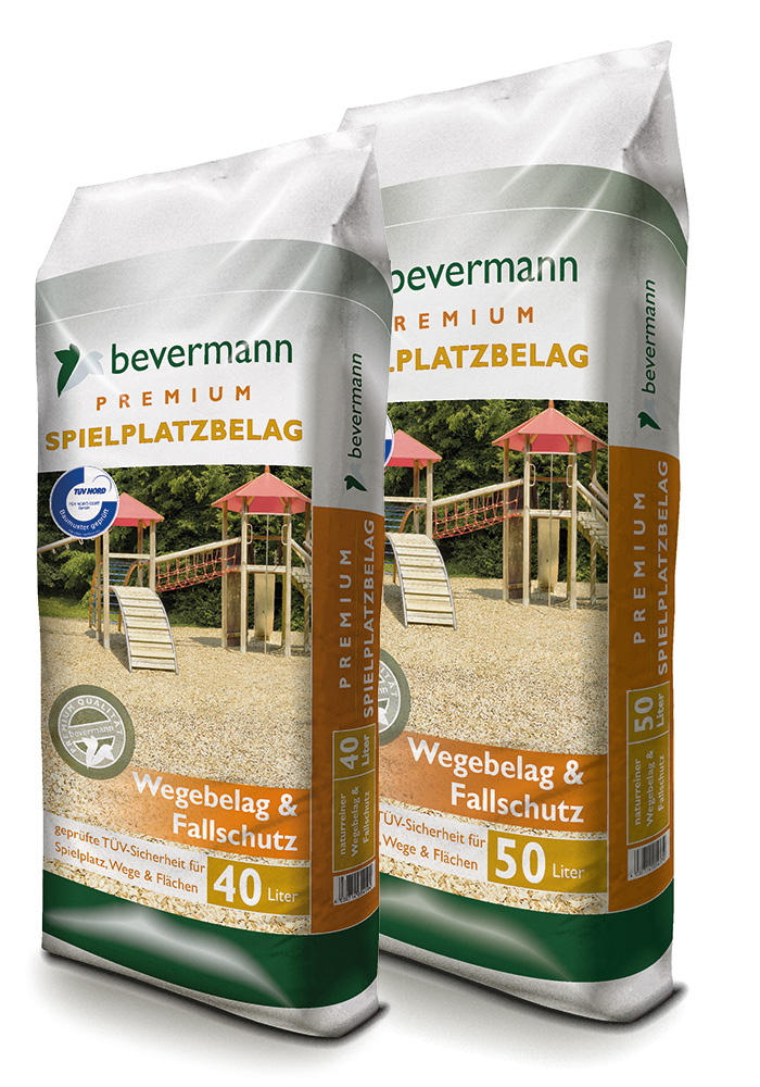 Spielplatzbelag als Fallschutz 40-Liter und 50-Liter-Beutel Bevermann