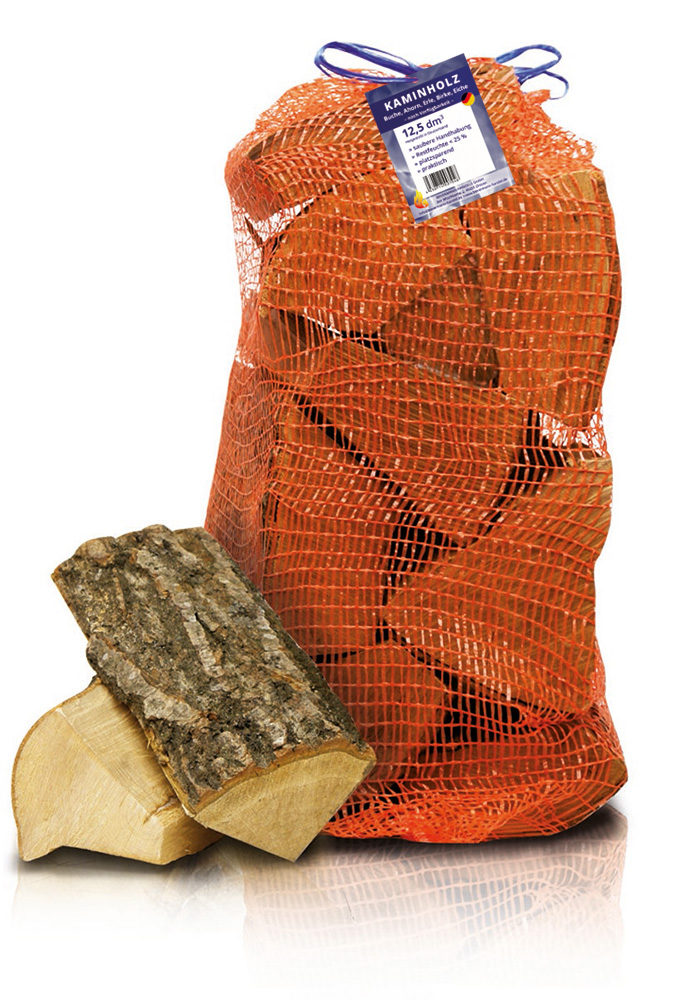 Kaminholz Mix im Netzsack von Bevermann Brennstoffe