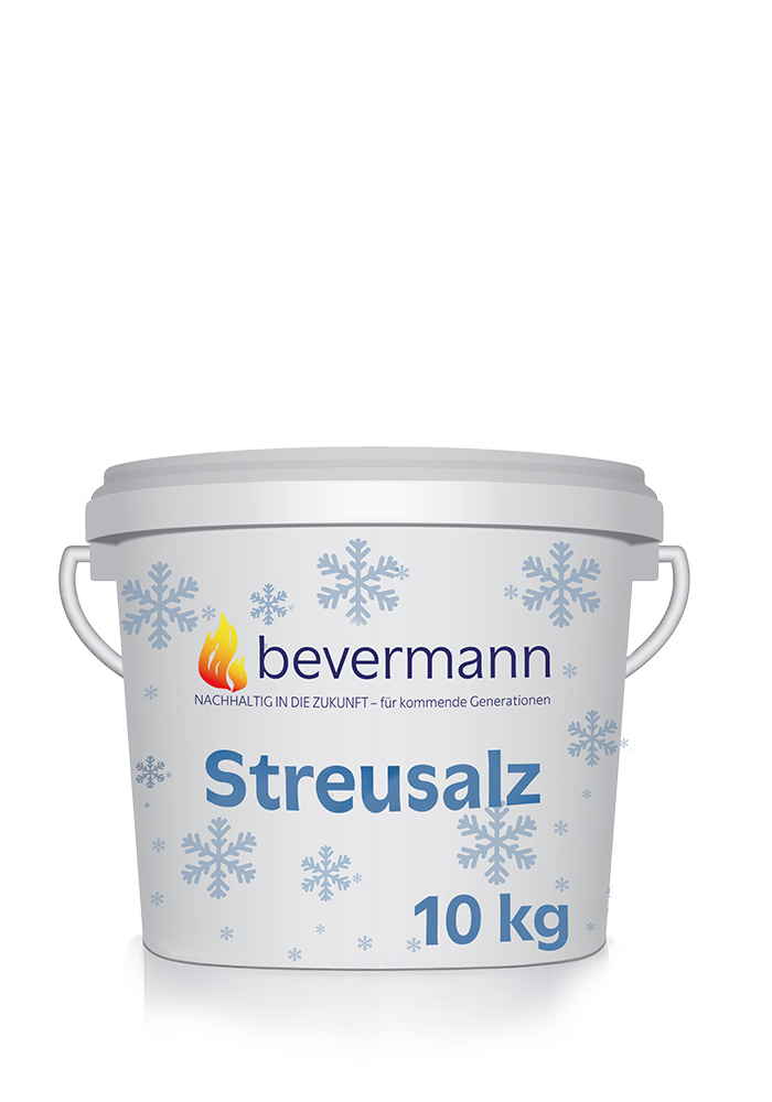 Streusalz im Eimer für den Winter 